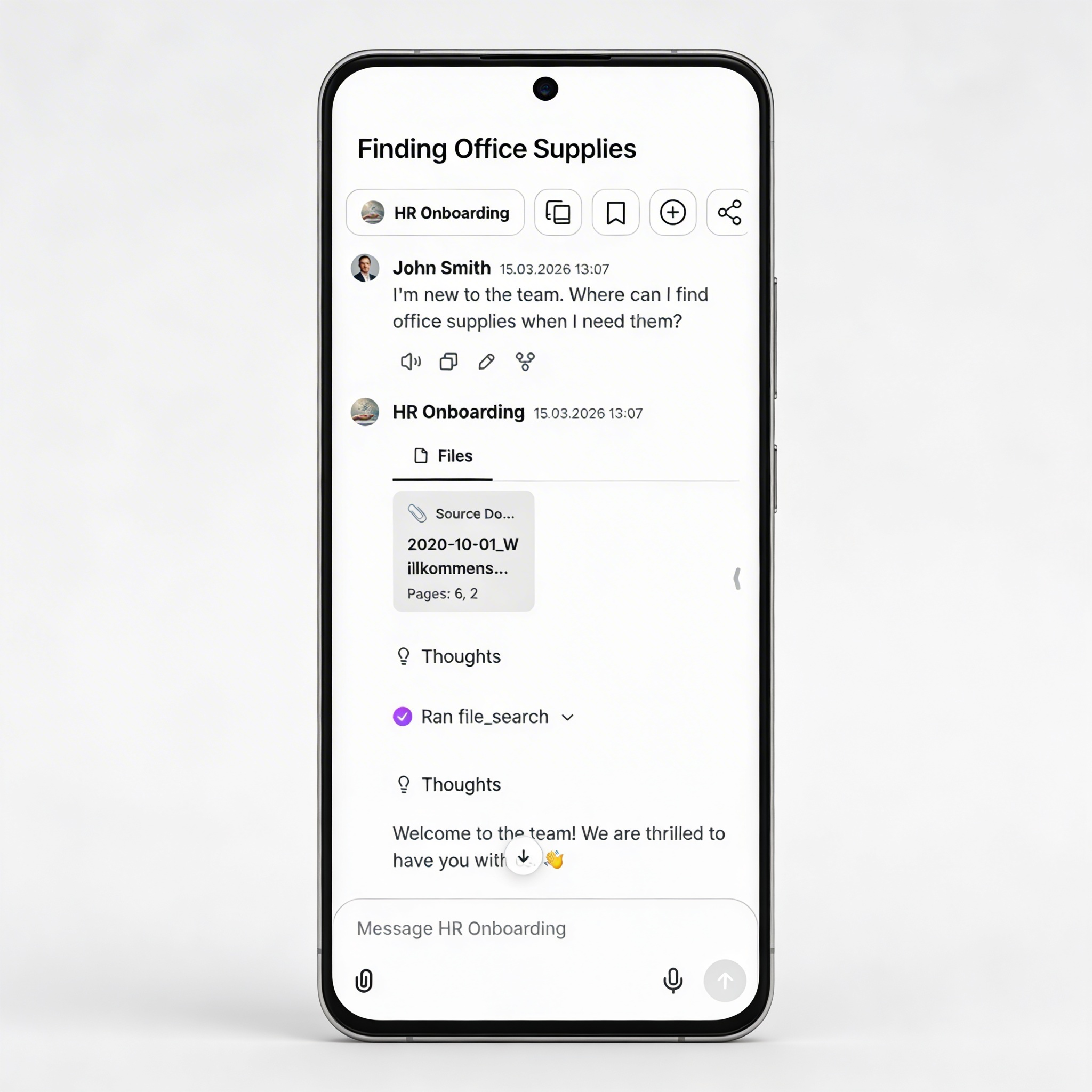 Dornheim AI Platform – Used as a Progressive Web App on smartphone